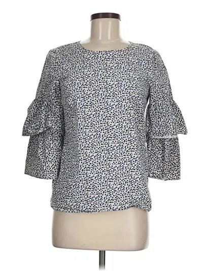 Pre-owned J.crew Mercantile 3/4 Sleeve T-shirt In Blue