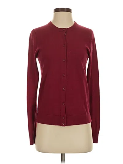 Pre-owned J.crew Mercantile Cardigan Sweater In Burgundy