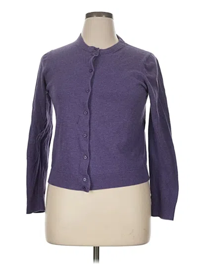 Pre-owned J.crew Mercantile Cardigan Sweater In Purple