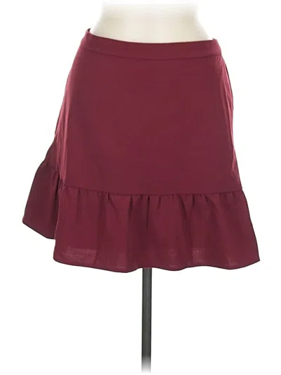 Pre-owned J.crew Mercantile Casual Skirt In Burgundy