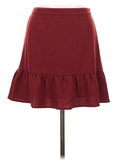 Pre-owned J.crew Mercantile Casual Skirt In Burgundy