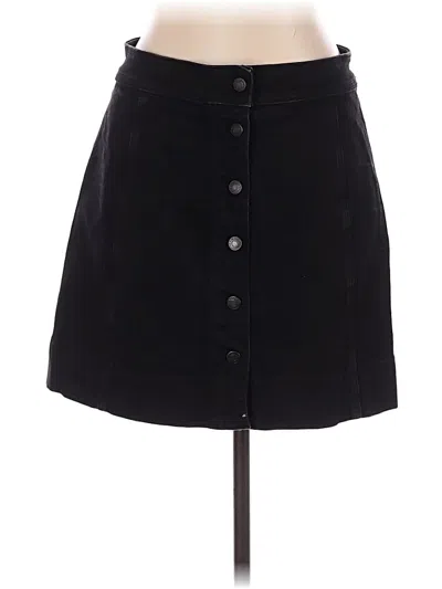 Pre-owned J.crew Mercantile Denim Skirt In Black
