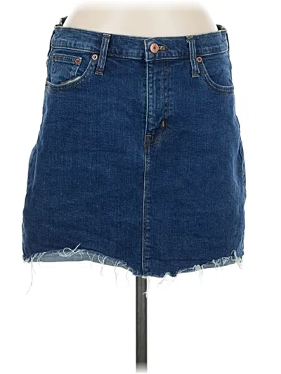 Pre-owned J.crew Mercantile Denim Skirt In Blue