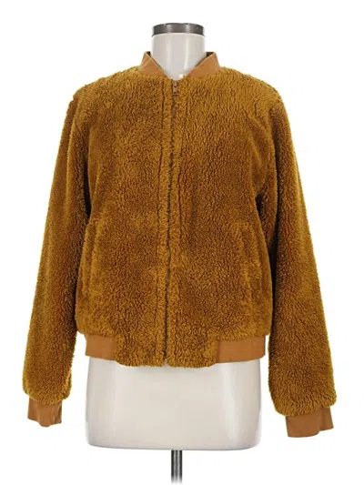 Pre-owned J.crew Mercantile Faux Fur Jacket In Brown