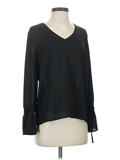 Pre-owned J.crew Mercantile Long Sleeve Blouse In Black