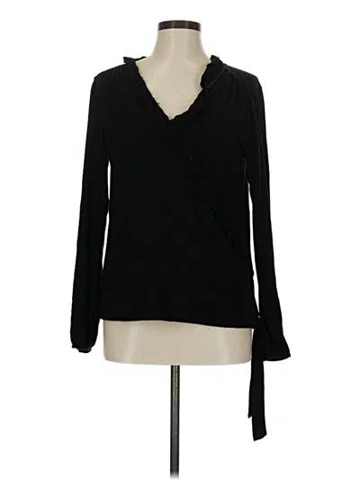 Pre-owned J.crew Mercantile Long Sleeve Blouse In Black