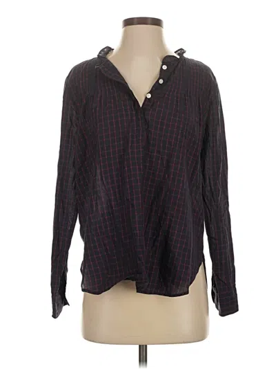 Pre-owned J.crew Mercantile Long Sleeve Blouse In Black