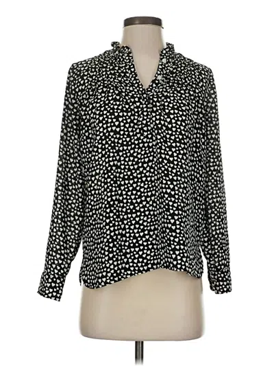 Pre-owned J.crew Mercantile Long Sleeve Blouse In Black