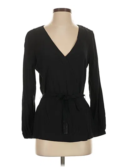 J.crew Mercantile Long Sleeve Blouse In Black