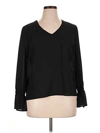 Pre-owned J.crew Mercantile Long Sleeve Blouse In Black