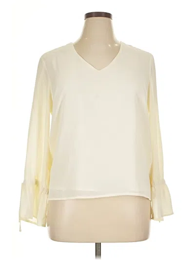 Pre-owned J.crew Mercantile Long Sleeve Blouse In Ivory