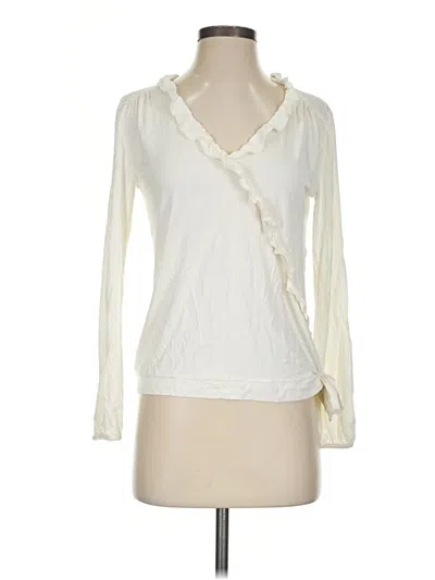 Pre-owned J.crew Mercantile Long Sleeve Blouse In Ivory