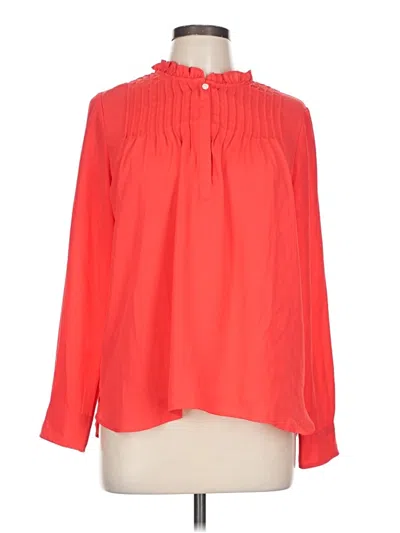 Pre-owned J.crew Mercantile Long Sleeve Blouse In Red