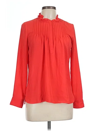 Pre-owned J.crew Mercantile Long Sleeve Blouse In Red
