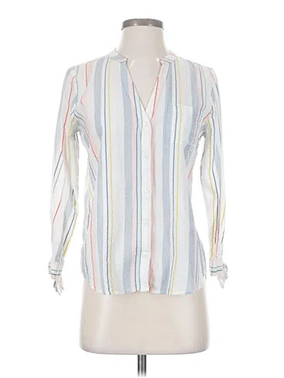 Pre-owned J.crew Mercantile Long Sleeve Blouse In White