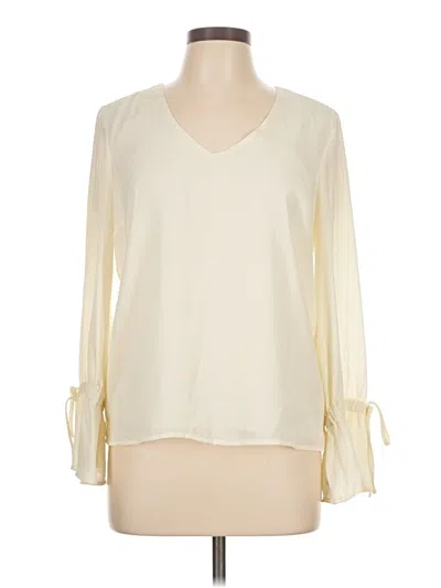 Pre-owned J.crew Mercantile Long Sleeve Blouse In White
