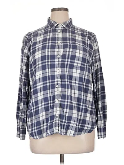 Pre-owned J.crew Mercantile Long Sleeve Button Down Shirt In Blue