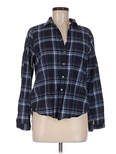 Pre-owned J.crew Mercantile Long Sleeve Button Down Shirt In Blue