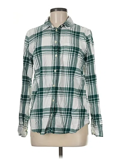 Pre-owned J.crew Mercantile Long Sleeve Button Down Shirt In Green