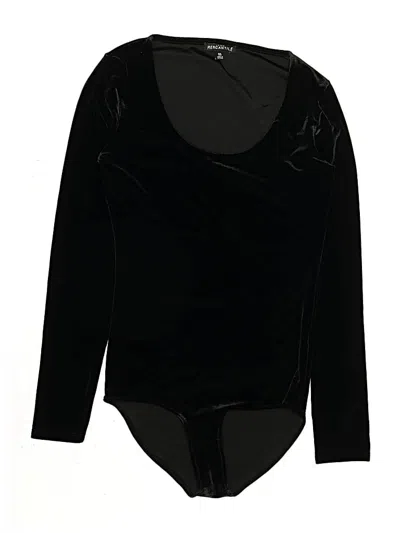 Pre-owned J.crew Mercantile Long Sleeve Top Black One Shoulder Neckline Tops