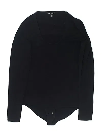 Pre-owned J.crew Mercantile Long Sleeve Top Black Sweetheart Neckline Tops