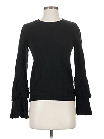 Pre-owned J.crew Mercantile Long Sleeve Top Black Turtleneck Tops