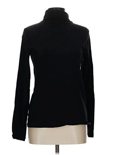 Pre-owned J.crew Mercantile Long Sleeve Top Black Turtleneck Tops