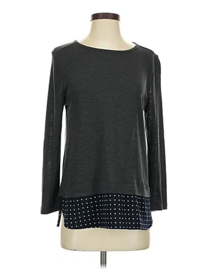 Pre-owned J.crew Mercantile Long Sleeve Top Gray Boatneck Tops