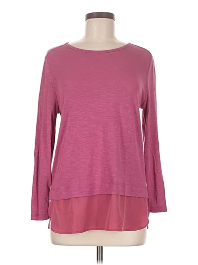 Pre-owned J.crew Mercantile Long Sleeve Top Pink Boatneck Tops