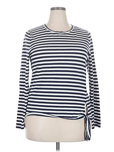 Pre-owned J.crew Mercantile Long Sleeve T-shirt In Blue