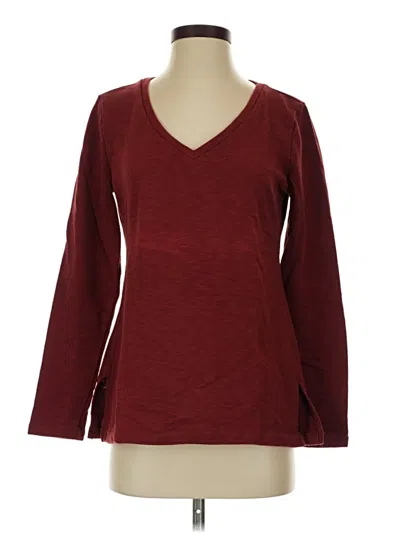 Pre-owned J.crew Mercantile Pullover Sweater In Burgundy