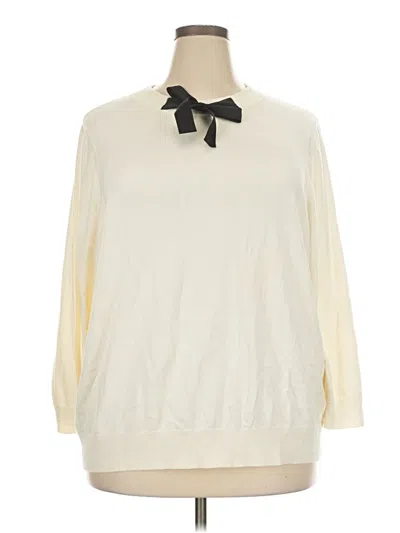 Pre-owned J.crew Mercantile Pullover Sweater In Ivory