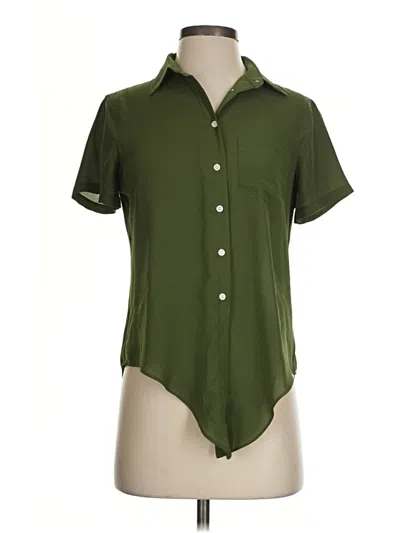 Pre-owned J.crew Mercantile Short Sleeve Blouse In Green