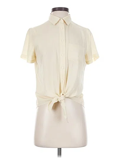 Pre-owned J.crew Mercantile Short Sleeve Blouse In Ivory