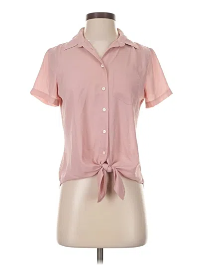 Pre-owned J.crew Mercantile Short Sleeve Blouse In Pink