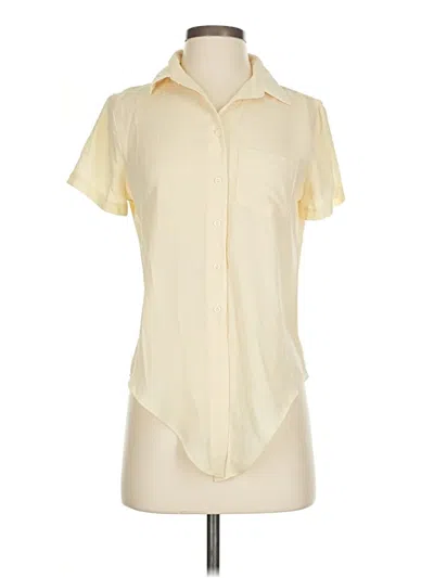 Pre-owned J.crew Mercantile Short Sleeve Blouse In White