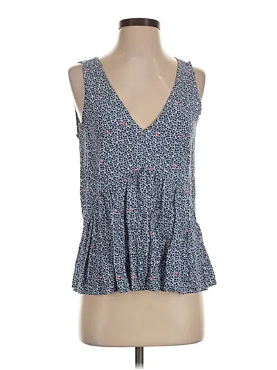 Pre-owned J.crew Mercantile Sleeveless Blouse In Blue