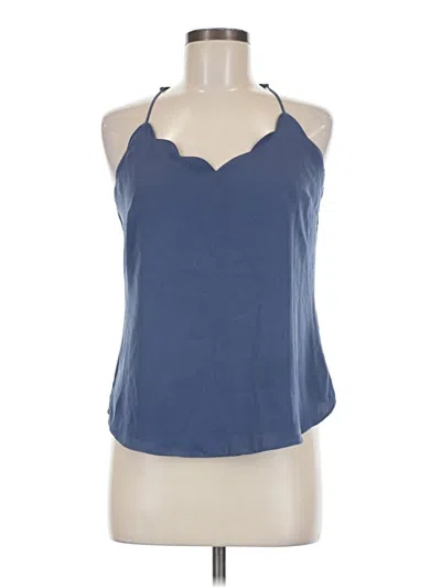 Pre-owned J.crew Mercantile Sleeveless Top Blue Halter Neckline Tops