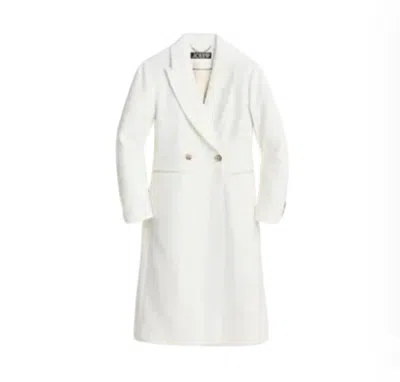 Pre-owned Jcrew Mirabelle Top Coat Womens 2 Ivory Cream Italian Wool Cashmere Bm546 In White