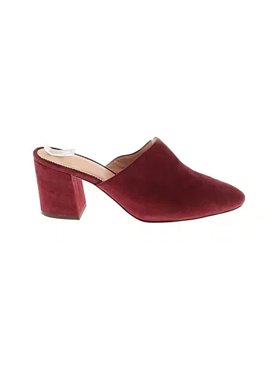 Pre-owned Jcrew Mule/clog In Burgundy