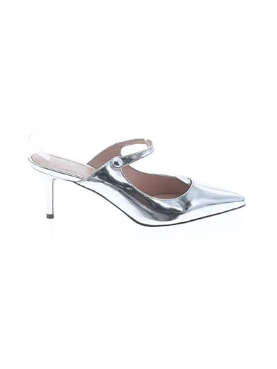 Pre-owned Jcrew Mule/clog In Silver