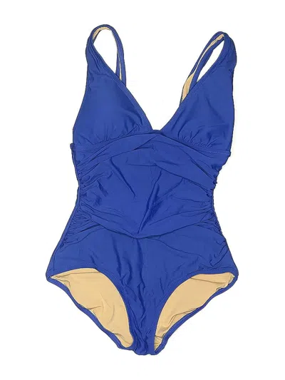 Pre-owned Jcrew One Piece Swimsuit In Blue