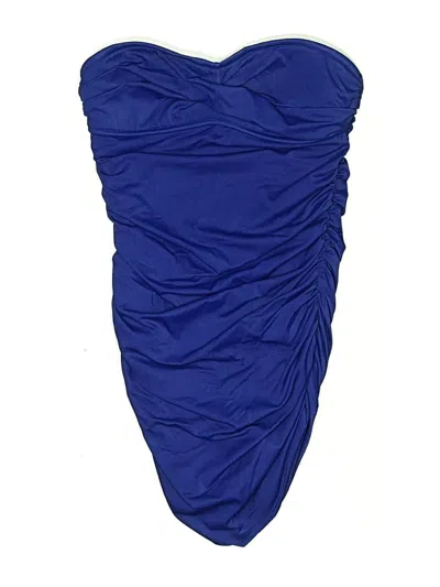 Pre-owned Jcrew One Piece Swimsuit In Blue