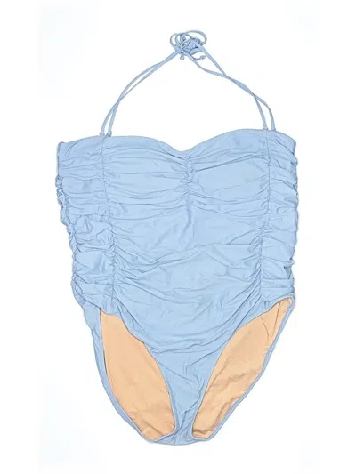 Pre-owned Jcrew One Piece Swimsuit In Blue
