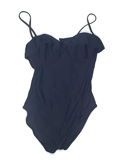 Pre-owned Jcrew One Piece Swimsuit In Blue