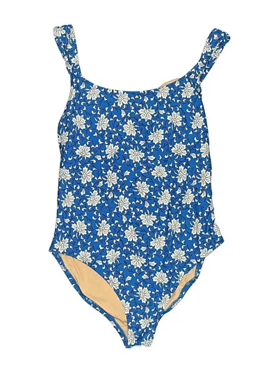 Pre-owned Jcrew One Piece Swimsuit In Blue