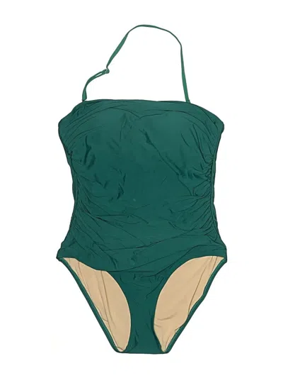 Pre-owned Jcrew One Piece Swimsuit In Blue