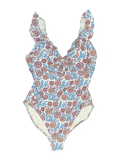 Pre-owned Jcrew One Piece Swimsuit In Blue