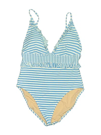 Pre-owned Jcrew One Piece Swimsuit In Blue