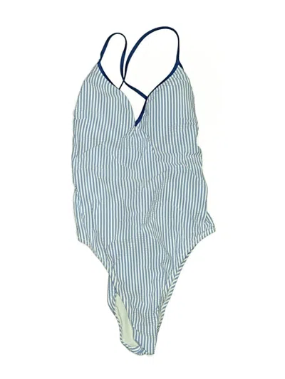 Pre-owned Jcrew One Piece Swimsuit In Blue